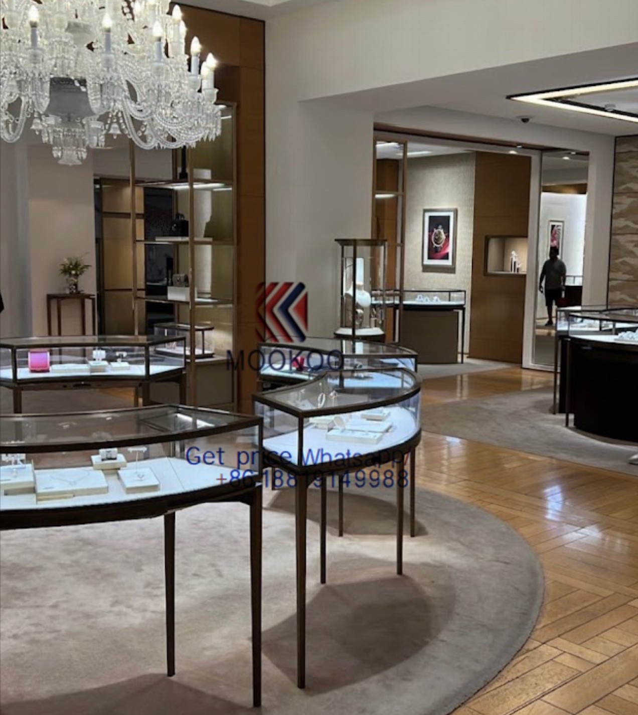 Cartier display showcase gold cabinet 185 Cartier display showcase gold cabinet 185