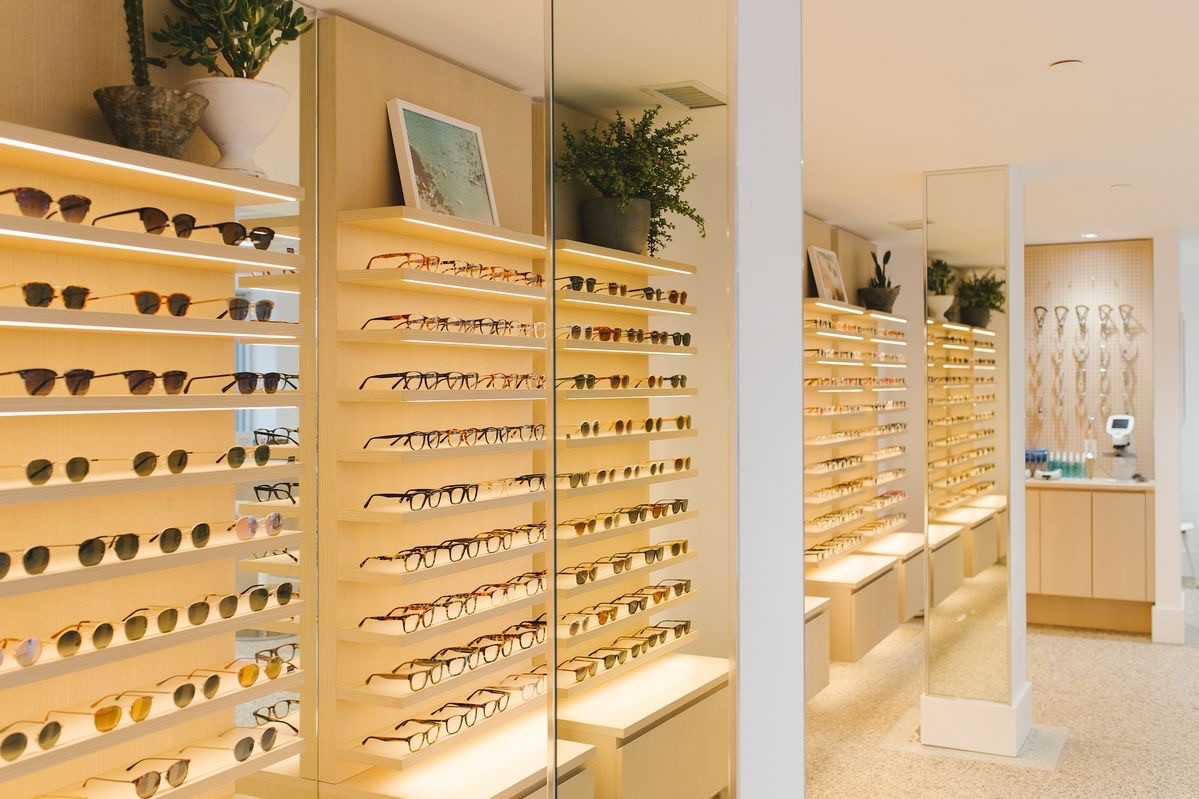 Wood Sunglasses Display Cabinet