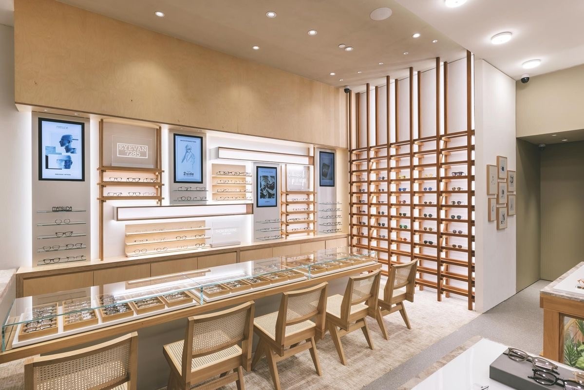 Wood Sunglasses Display Cabinet