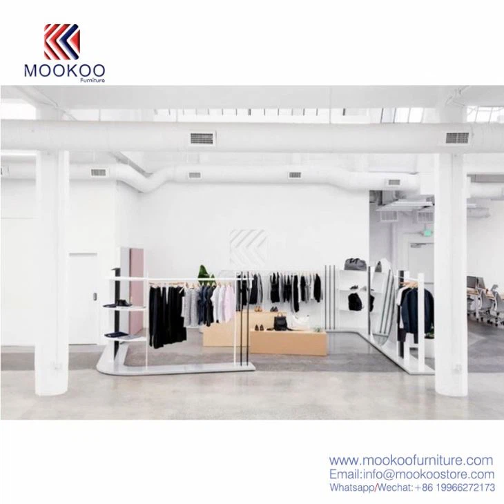 Clothes Retail Store Metal Shelf