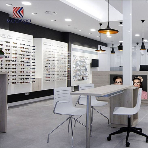 Kacamata Hitam Dan Putih Toko Showcase Interior Kacamata Dinding
