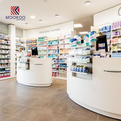 Rak-rak Display Toko Farmasi Bergaya Gaya Eropa